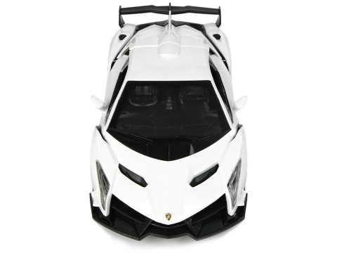 Auto Sportowe R/C 1:24 Lamborghini Veneno Białe 2.4 G Światła LEAN Toys