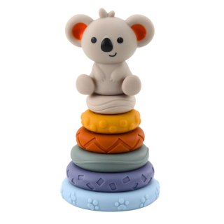 Klocki Sensoryczne Edukacyjne Wieża Z Miękkich Klocków Gumowe Koala 13 el. LEAN Toys