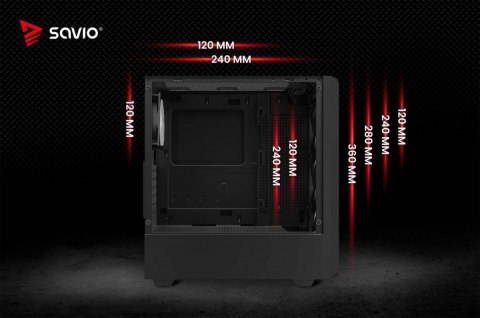 Obudowa komputerowa NOCTIS GLASS RGB X1 Savio