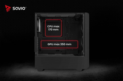 Obudowa komputerowa NOCTIS GLASS RGB X1 Savio