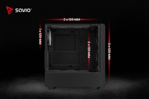 Obudowa komputerowa NOCTIS GLASS RGB X1 Savio