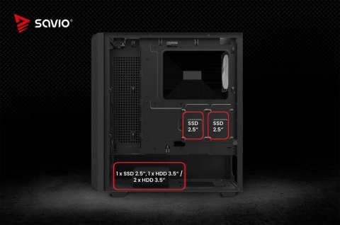 Obudowa komputerowa NOCTIS GLASS RGB X1 Savio