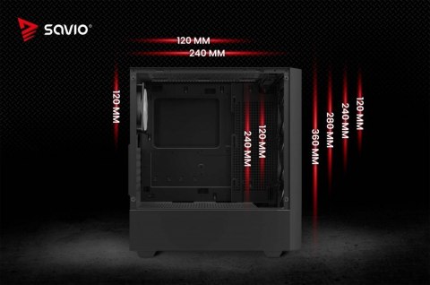 Obudowa komputerowa Noctis FLOW RGB X1 Savio