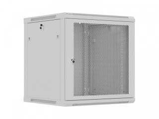 Szafa instalacyjna rack wisząca 12U 600x600 szara drzwi perforowane (flat pack) Lanberg