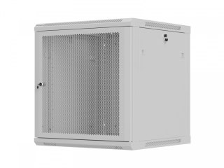 Szafa instalacyjna rack wisząca 12U 600x600 szara drzwi perforowane (flat pack) Lanberg