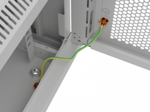 Szafa instalacyjna rack wisząca 12U 600x600 szara drzwi perforowane (flat pack) Lanberg