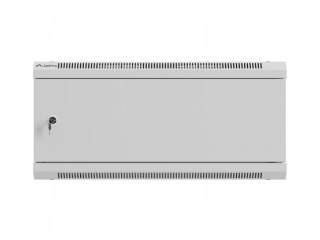 Szafa instalacyjna rack wisząca 19 cali 4U 600x450 szara drzwi metalowe (flat pack) Lanberg