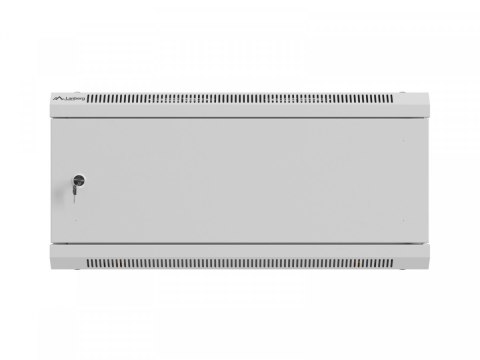 Szafa instalacyjna rack wisząca 19 cali 4U 600x450 szara drzwi metalowe (flat pack) Lanberg