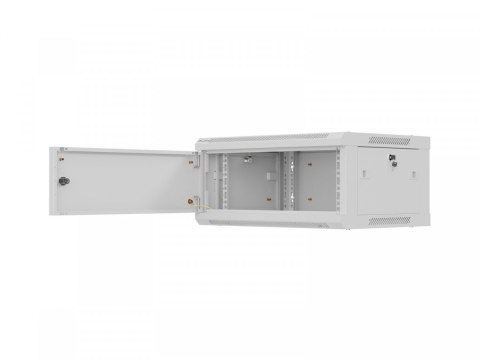 Szafa instalacyjna rack wisząca 19 cali 4U 600x450 szara drzwi metalowe (flat pack) Lanberg