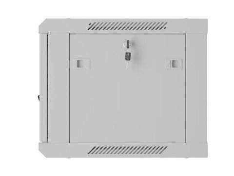 Szafa instalacyjna rack wisząca 19 cali 6U 600x450 drzwi perforowane (flat pack) szara Lanberg