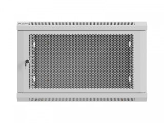 Szafa instalacyjna rack wisząca 19 cali 6U 600x600 szara drzwi perforowane (flat pack) Lanberg