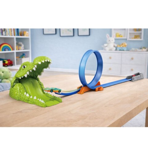 Tor Samochodowy Katapulta Wyrzutnia Krokodyl LEAN Toys