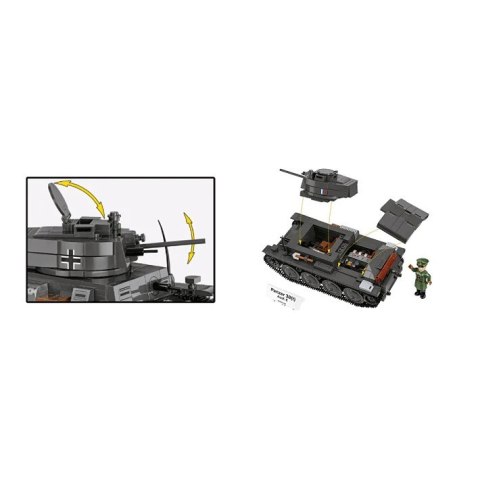 Klocki Panzer 38 LT VZ.38 690 elementów Cobi Klocki