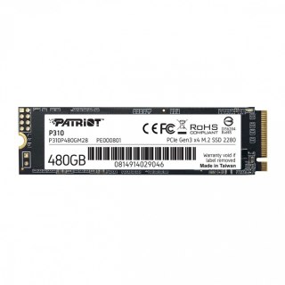 Dysk SSD P310 480GB M.2 2280 1700/1500 PCIe NVMe Gen3 x 4 Patriot