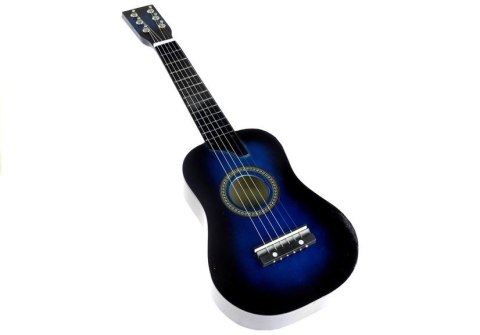 Gitara Drewniana Klasyczna z Kostką Niebieska 60 cm LEAN Toys