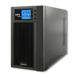 Zasilacz awaryjny UPS, on-line, czysta fala sinusoidalna, 3KVA, 2.4W, LCD, USB Qoltec