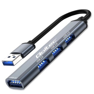 HUB adapter USB 3.0 4w1 | USB 3.0 | 3x USB 2.0 Qoltec