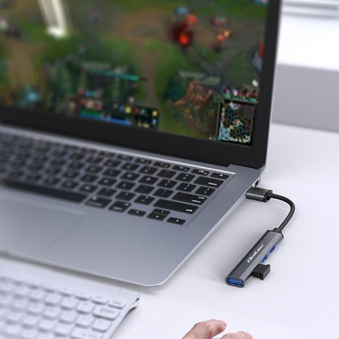 HUB adapter USB 3.0 4w1 | USB 3.0 | 3x USB 2.0 Qoltec