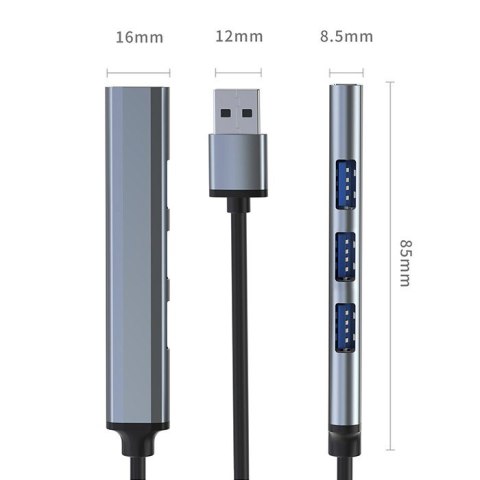 HUB adapter USB 3.0 4w1 | USB 3.0 | 3x USB 2.0 Qoltec