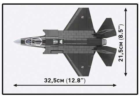 Klocki F-35A Lightning II 605 elementów Cobi Klocki