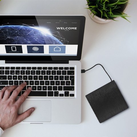 Nagrywarka DVD-RW zewnętrzna | USB 3.0 | Czarna Qoltec