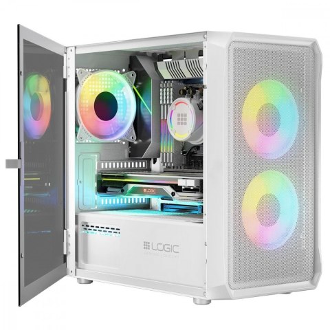 Obudowa Komputerowa Logic Portos ARGB Mini USB 3.0 Biała Logic Concept