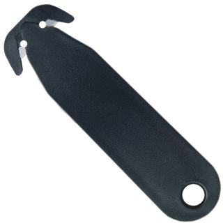 Bezpieczny nóż otwierak do kartonów taśm folii stretch ukryte 2 ostrza - czarny HURTEL