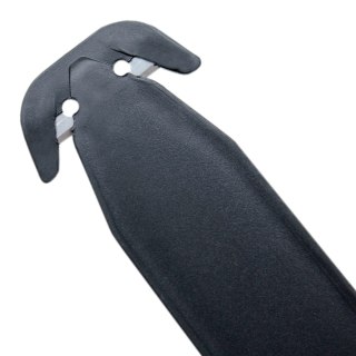 Bezpieczny nóż otwierak do kartonów taśm folii stretch ukryte 2 ostrza - czarny HURTEL