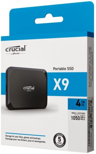 Dysk SSD X9 4TB USB-C 3.2 Gen2 Crucial