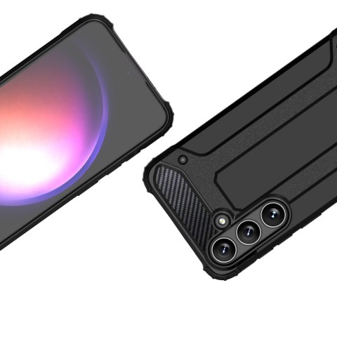 Etui pancerne wzmacniane do Samsung Galaxy S24 Hybrid Armor czarne HURTEL