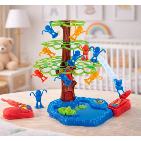 Gra Zręcznościowa Rodzinna Skaczące Małpki Drzewo Jeziorko LEAN Toys