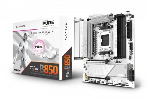 Płyta główna PURE B850M WIFI AM5 4DDR5 mATX Sapphire Technology