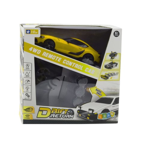 Auto Sportowe Do Driftu Wymienne Koła Zdalnie Sterowany RC 4WD Żółte LEAN Toys