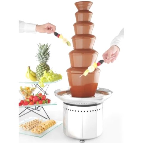Fontanna do czekolady fondue 6 poziomów stalowa 300 W - Hendi 274163 Hendi