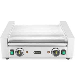 Podgrzewacz grill rolkowy do parówek hot-dogów dwustrefowy 14 rolek 45 cm 1230 W Hendi