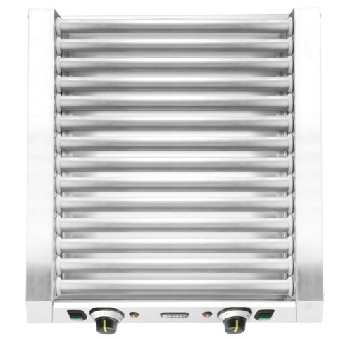 Podgrzewacz grill rolkowy do parówek hot-dogów dwustrefowy 14 rolek 45 cm 1230 W Hendi