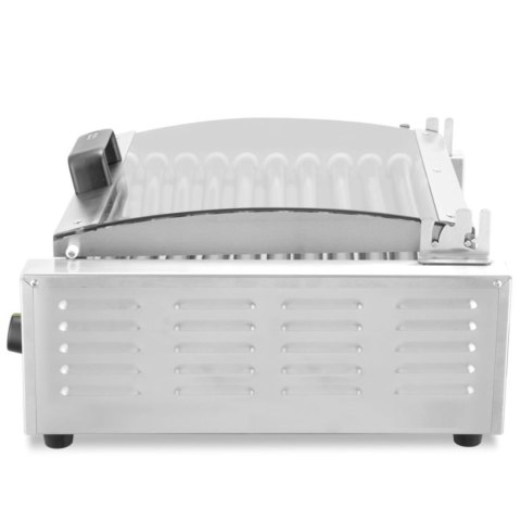 Podgrzewacz grill rolkowy do parówek hot-dogów dwustrefowy z pokrywą 11 rolek 45 cm 980 W Hendi