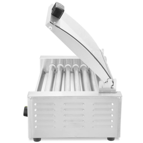 Podgrzewacz rolkowy do parówek hot-dogów z pokrywą 7 rolek 45 cm 620 W Hendi