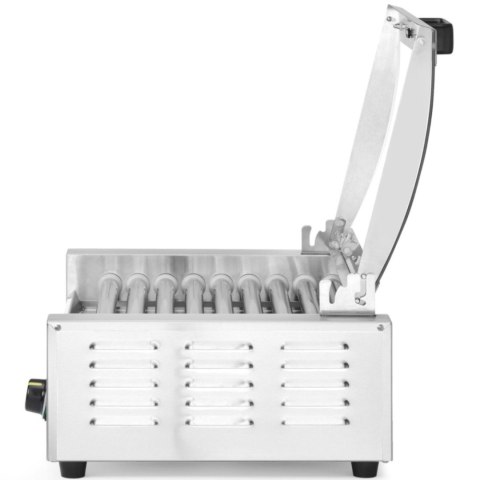 Podgrzewacz rolkowy do parówek hot-dogów z pokrywą 9 rolek 45 cm 790 W Hendi