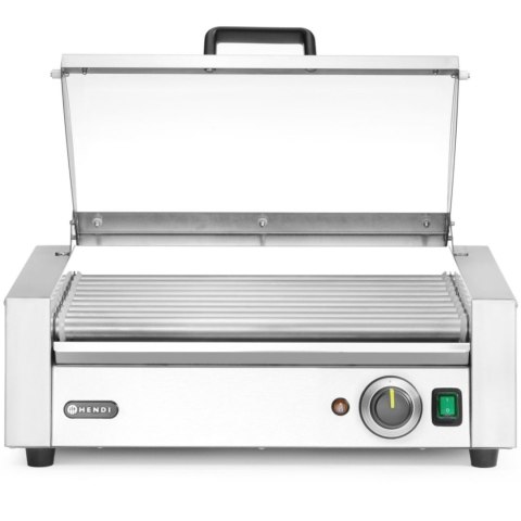 Podgrzewacz rolkowy do parówek hot-dogów z pokrywą 9 rolek 45 cm 790 W Hendi
