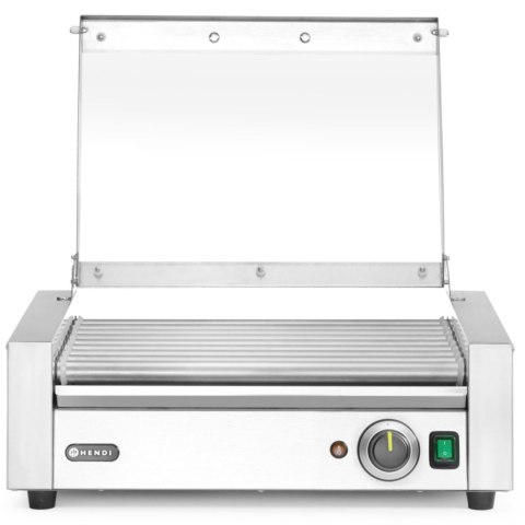 Podgrzewacz rolkowy do parówek hot-dogów z pokrywą 9 rolek 45 cm 790 W Hendi
