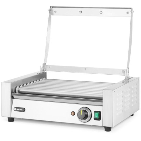 Podgrzewacz rolkowy do parówek hot-dogów z pokrywą 9 rolek 45 cm 790 W Hendi