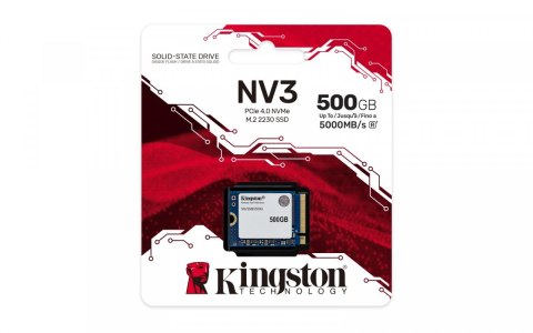 Dysk SSD NV3 500GB M.2 2230 PCI-e 4.0 NVMe 5000/3000 Kingston