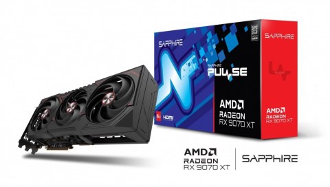 Karta graficzna Radeon RX 9070 XT PULSE 16GB GDDR6 256bit 2DP/2HDMI Sapphire Technology