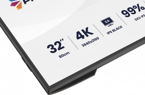 Monitor 31.5 cala ProGraphic HB3201UHSNP-B1 4K,IPS BLACK 2.0,450cd,VESA USB-c dock(PD:96W),HDMI,DP,DAISY/CHAIN,4xUSB,RJ45,3000:1 IIYAMA