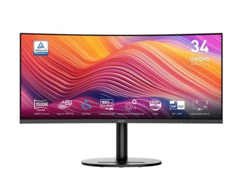 Monitor 34 cale Modern MD342CQP LED/UWQHD/Curved/120Hz/czarny MSI