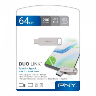 Pendrive 64GB USB 3.2 Duo-Link P-FDI64GDULINKTYC-GE PNY