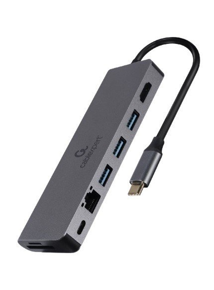 Hub USB-C do HDMI 1xUSB-C GbE 2xUSB-A Card PD Gembird