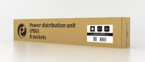 Listwa zasilająca rack (PDU), 8 gniazd FR, 1U, 10A, wtyk C14 3m Gembird