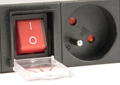 Listwa zasilająca rack (PDU), 8 gniazd FR, 1U, 16A, wtyk Schuko 3m Gembird